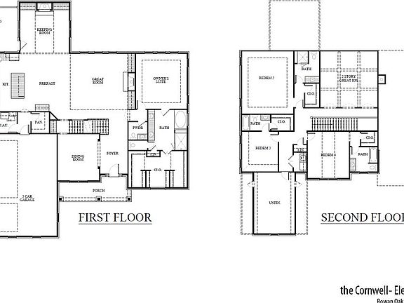 Rowan Oak Lakes Cornwell Floorplan