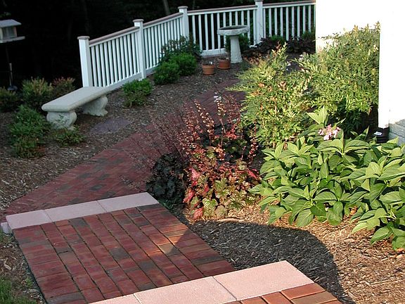 West Side Walkway to Patios