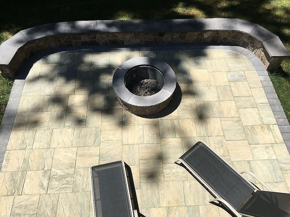 Brand new patio with firepit