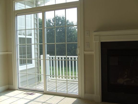 Fireplace in Family Room and slider to deck