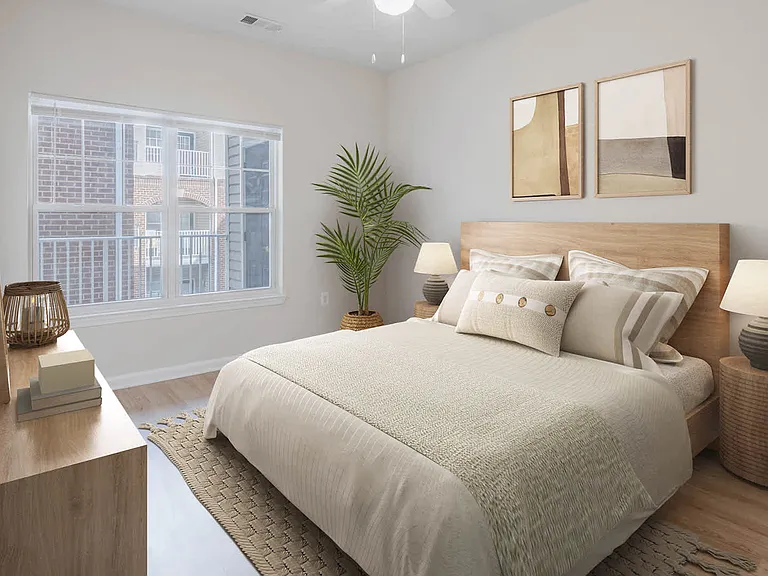 Bedroom with Hardwood Flooring