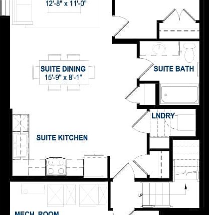 Black line drawing of the Purcell 26 model by Brookfield Residential