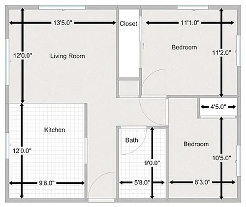 Floor plan Two bedroom