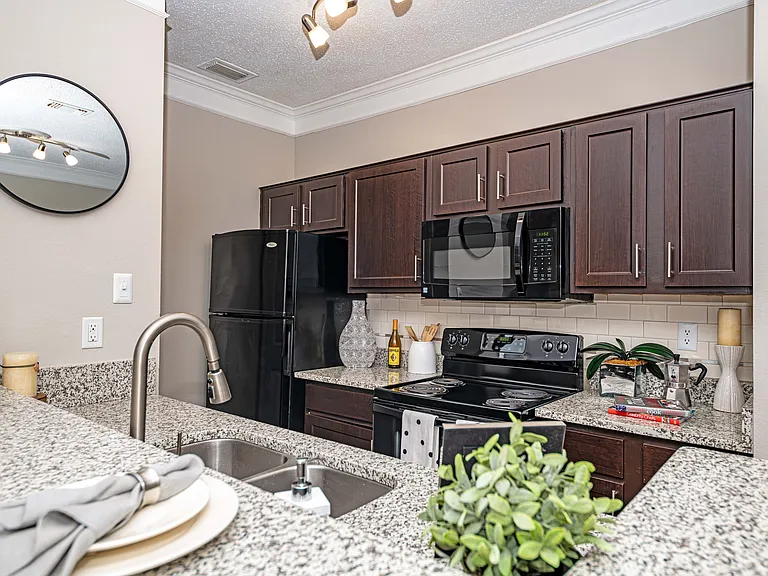 Kitchen with modern cabinetry
