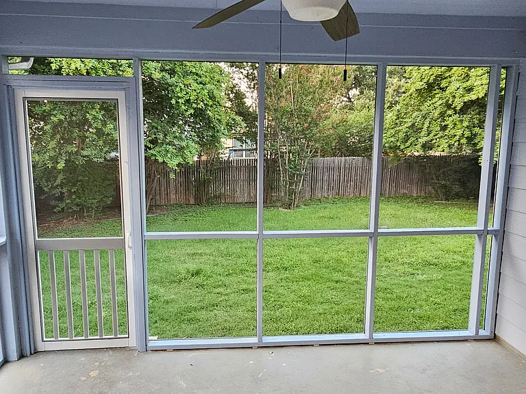 Screened in back porch