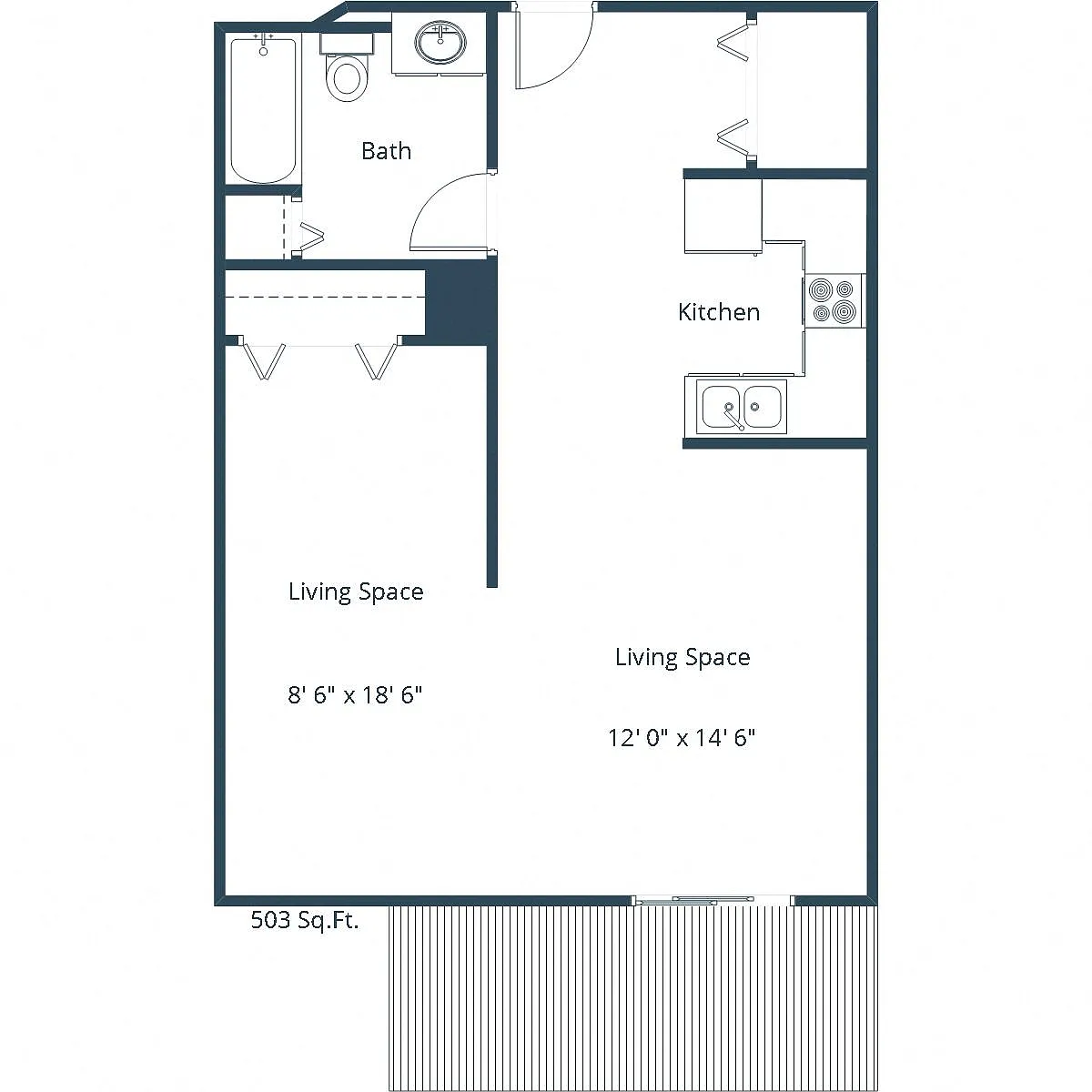 Floor plan Efficiency 01A