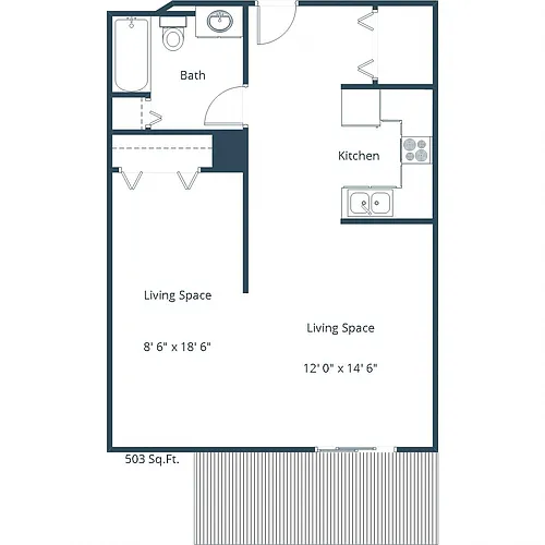 Floor plan Efficiency 01A