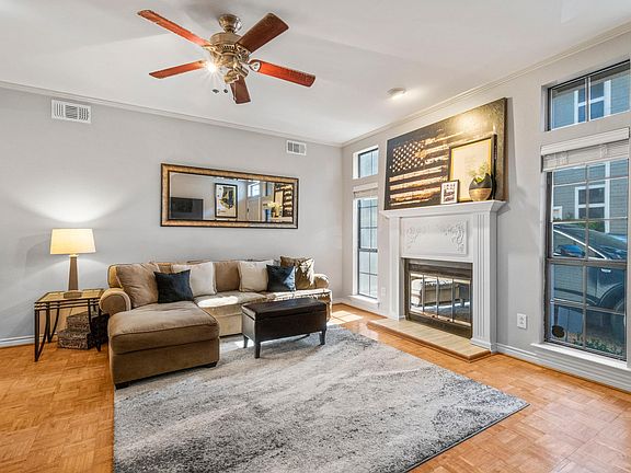 Wood burning fireplace