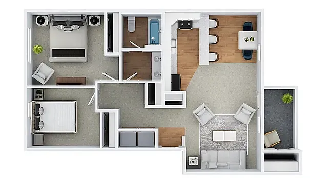 Floor plan 2 Bedroom