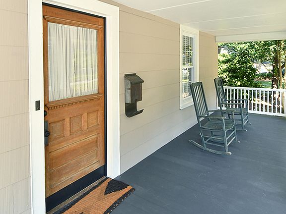 Full front porch with new porch boards