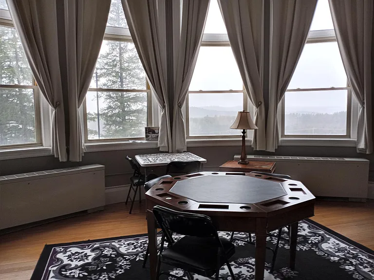 Card Table & puzzle table in
billiards room
