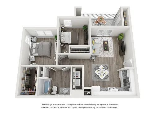 Floor plan 2 Bedroom 1 Bathroom