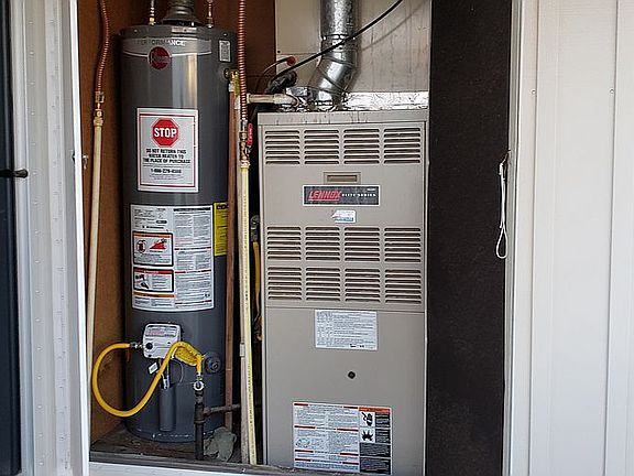 gas water heater and furnace