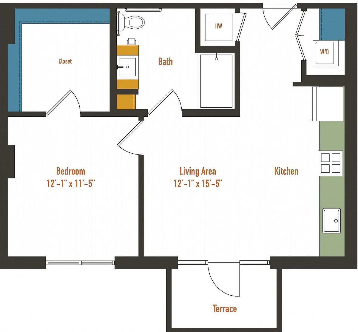 Floor plan 1H