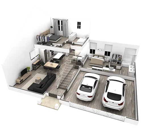 Floor plan 2BR Garden