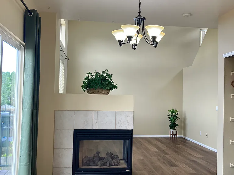 Kitchen nook and a great room