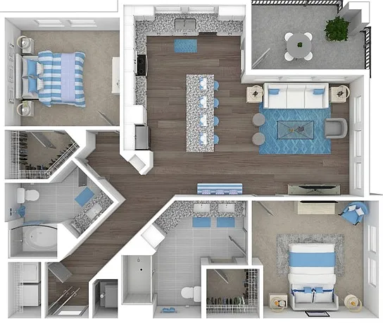 The Kindred, 2/2, 1120 SF with balcony/patio The Kindred, 2/2, 1120 SF with balcony/patio