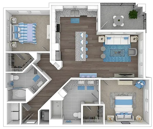 Floor plan B5-The Kindred | 1,120 SF