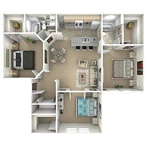 Floor plan 3 BED 2 BATH