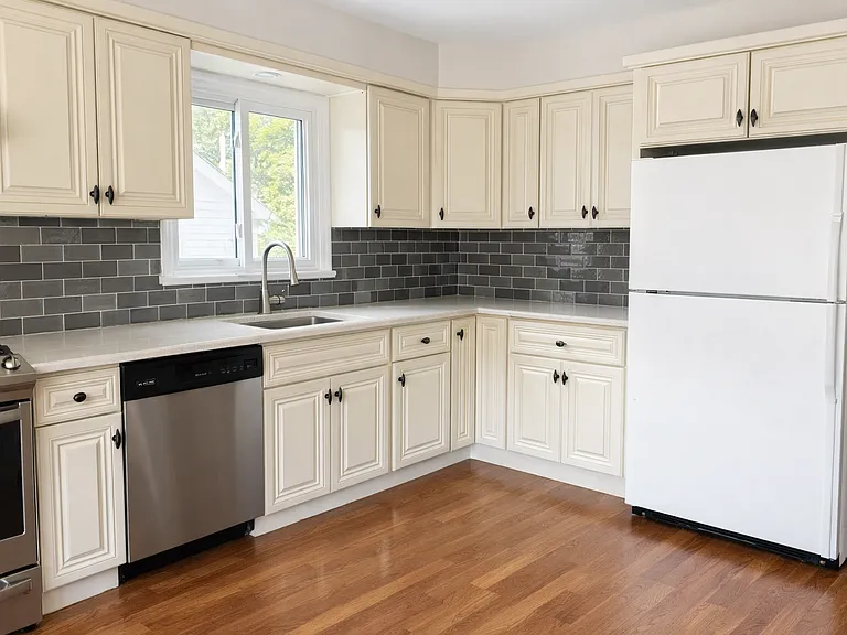Stone countertops, tile backsplash