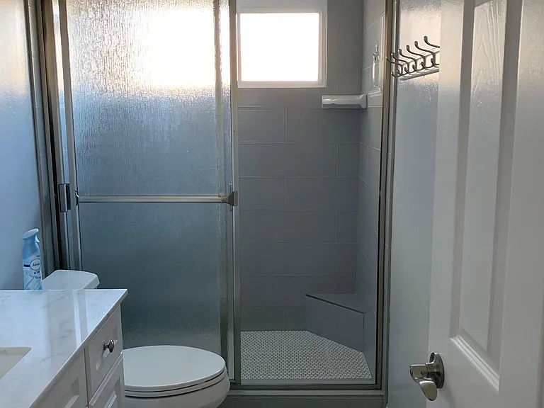 Downstairs shared bathroom. Completely remodeled in 2018