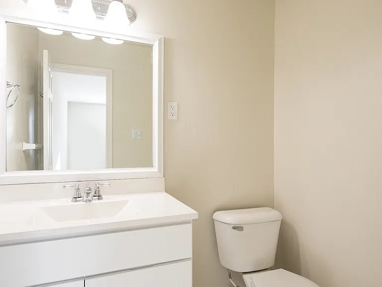 Bathrooms include new lights and mirrors