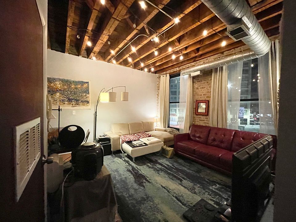 Wooden high ceiling living room