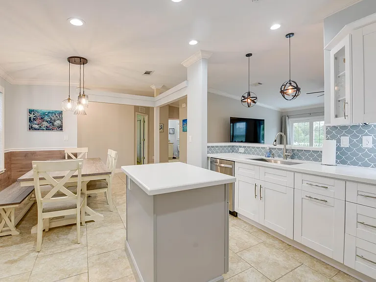 Kitchen and dining area