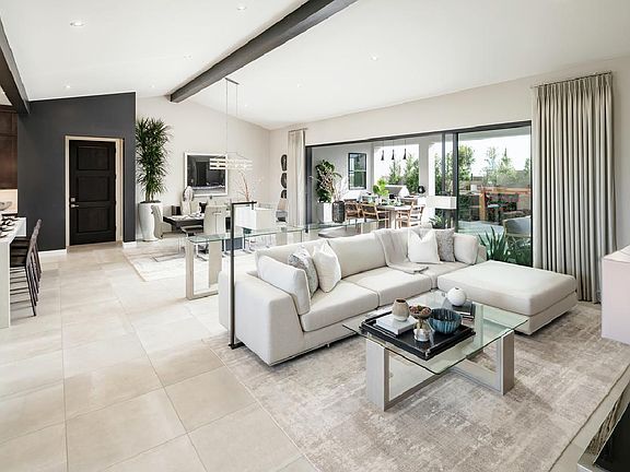 Great room with multi-slide door that opens to outdoor living space