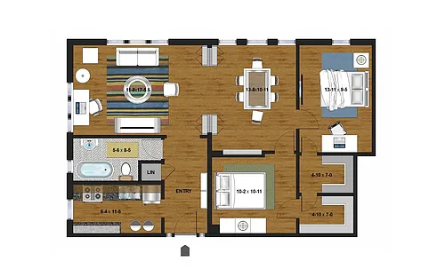 Floor plan Two Bedroom