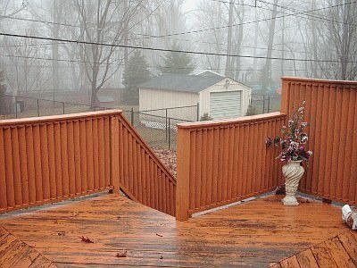 Rear deck off kitchen