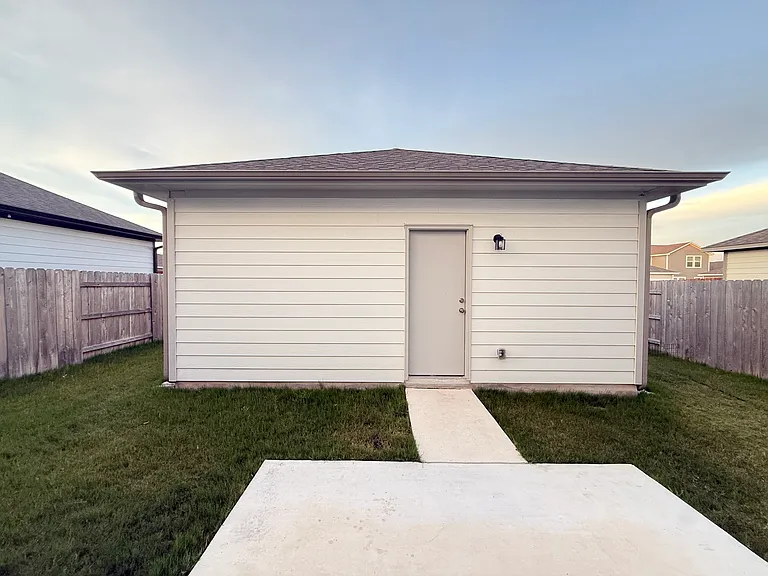 Detached Garage Entrance from Patio
