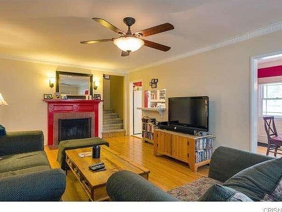 Main house living room with fireplace