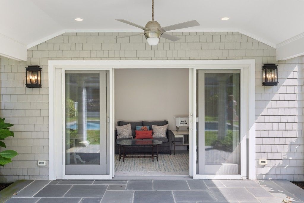  Pool House with Covered Porch & Patio, & half Bath
