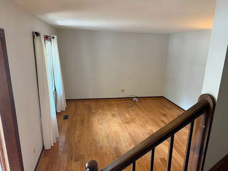 View of the living room from the steps