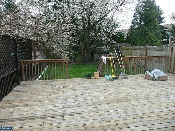 Deck looking into backyard