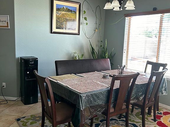 Dining Area with stunning backyard view