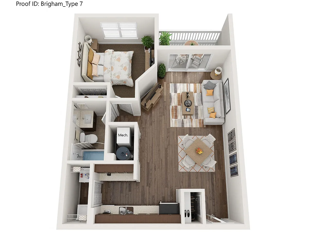 Floor plan 1 Bedroom 1 Bath