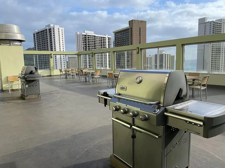 Gas grills for residents to use
