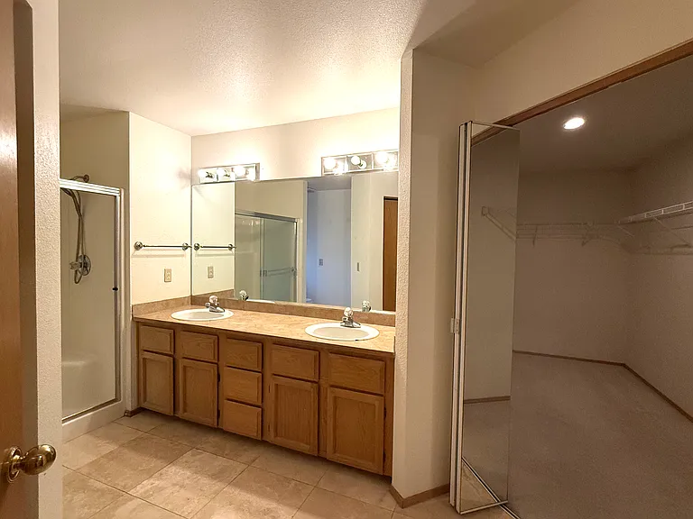 Master bath with walk-in closet