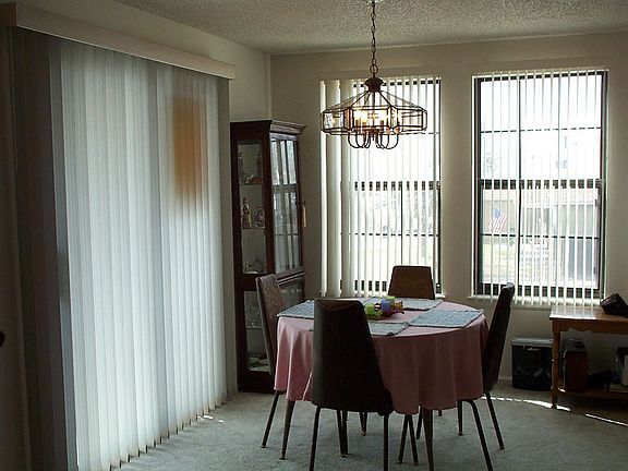 Dining area leads to deck
