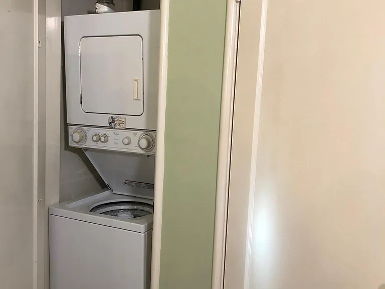 Washer and dryer in unit.