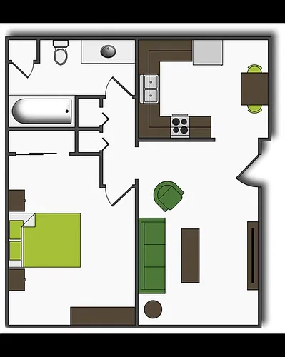 Floor plan One Bedroom