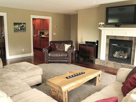 living room with fireplace