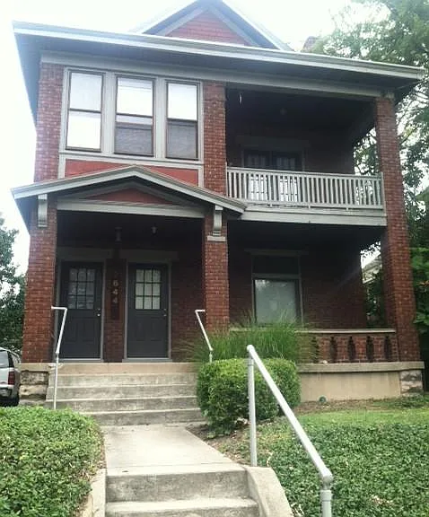 Front of two family house. Separate entrances