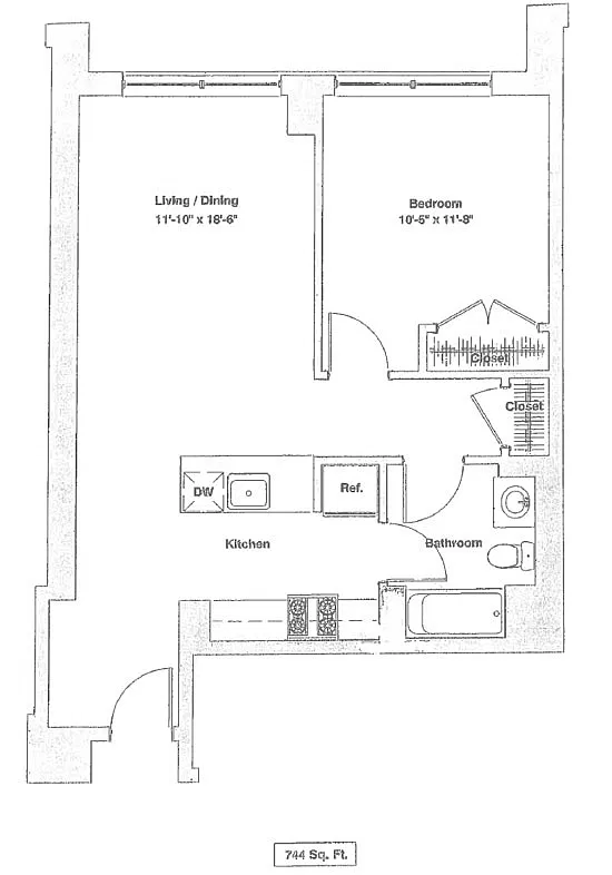 Floor plan 1 Bedroom