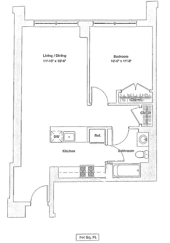 Floor plan 1 Bedroom