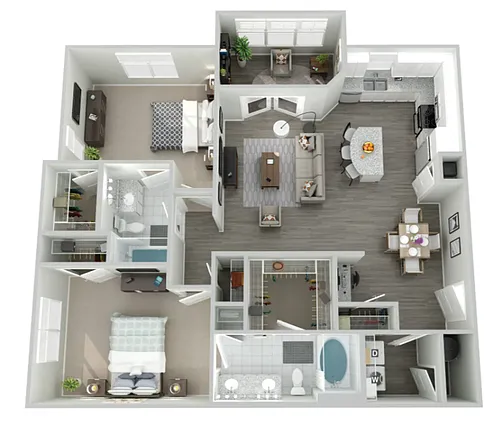 Floor plan B2E with Sunroom