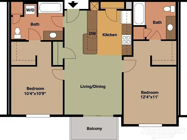 2 Bedroom Floor Plan 2 Bedroom Floor Plan