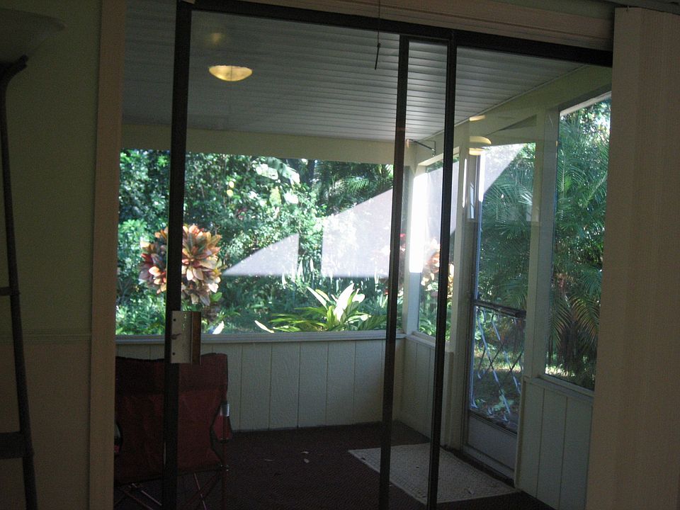 view into the back yard